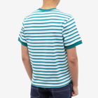 Stan Ray Men's Ringer T-Shirt in Agave Stripe