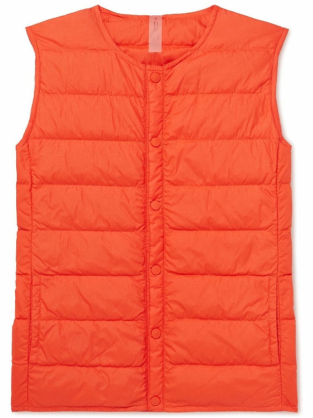 Photo: Outdoor Voices - Quilted SoftShield Down Gilet - Orange