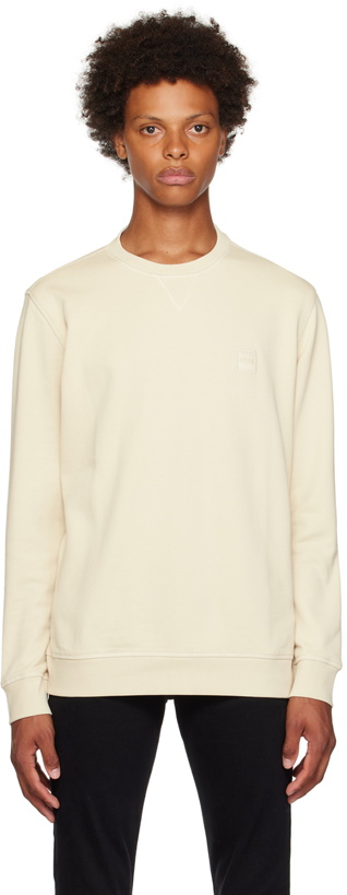 Photo: BOSS Beige Patch Sweatshirt