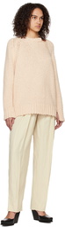 Stella McCartney Off-White Pleated Trousers