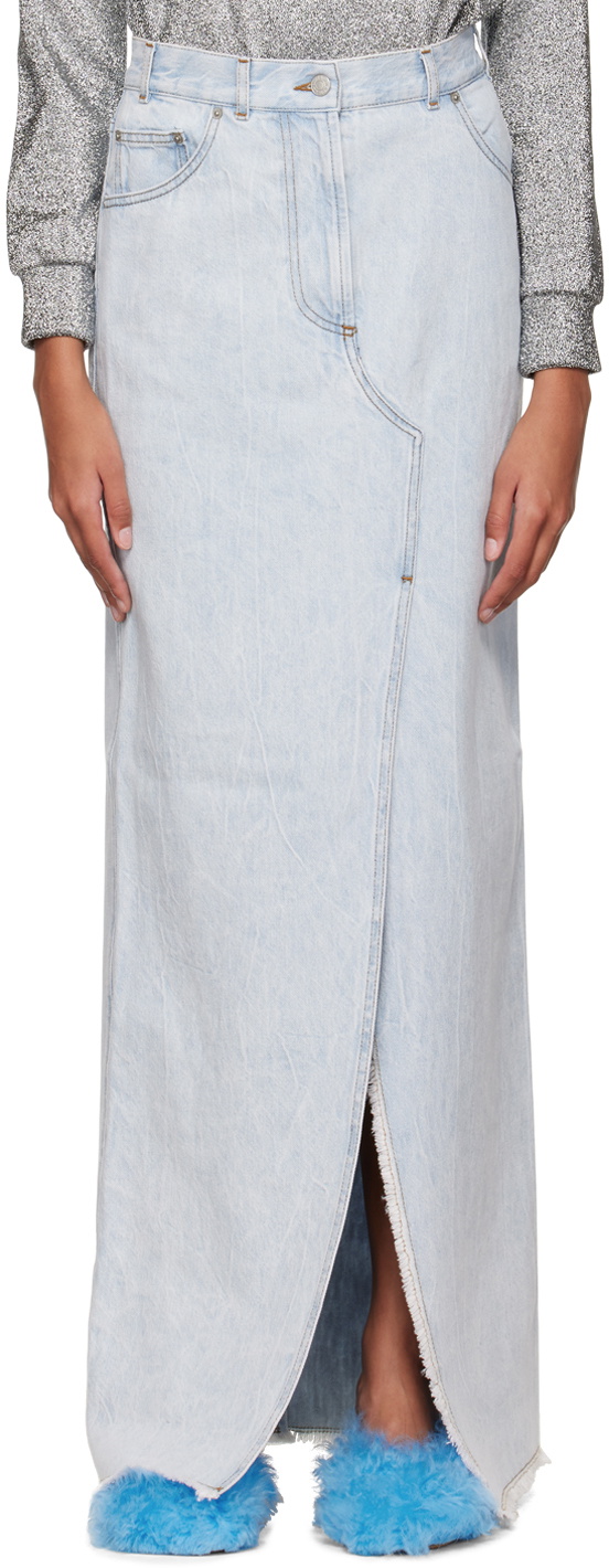 Dries Van Noten Blue Silvana Maxi Skirt