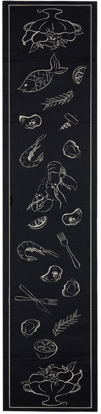 Photo: Misette Black Line Drawing Linen Runner