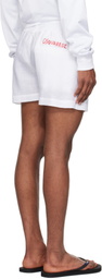 Dsquared2 White Summer Lovers Linen Shorts