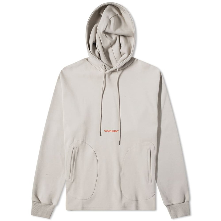 Photo: GOOPiMADE Men's 6th Anniversary VI-H0 Orbital G Logo Hoody in Taupe