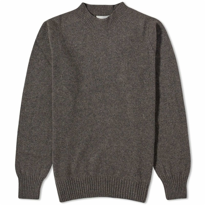 Photo: Margaret Howell Men's Saddle Crew Knit in Mouse
