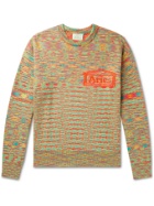 ARIES - Magic Eye Logo-Intarsia Space-Dyed Recycled Cotton-Blend Sweater - Multi