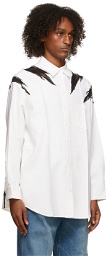 Peter Do White Lace Flame Shirt