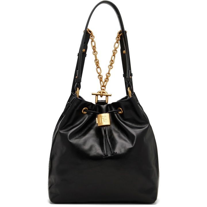 Photo: BALMAIN Black Pulse Calfskin Leather Backpack