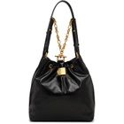 BALMAIN Black Pulse Calfskin Leather Backpack