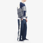 Kenzo Paris Men's Mixed Cable Jumper in Midnight Blue