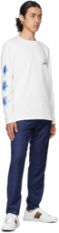 Paul Smith White Monarch Rose Long Sleeve T-Shirt