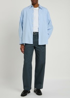 Maison Kitsuné Belted Cotton Trousers Grey