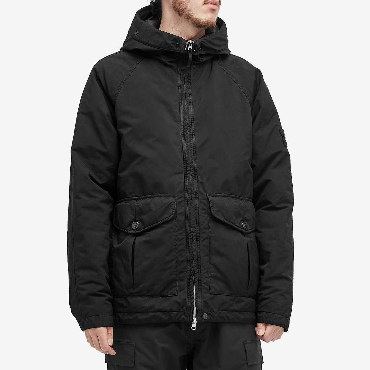 Stone Island Men's David-TC Down Jacket in Black