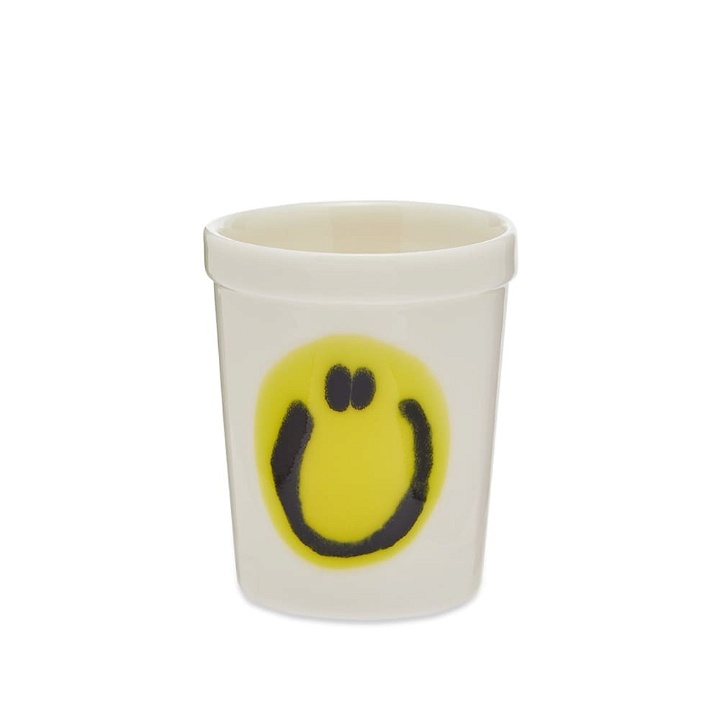 Photo: Frizbee Ceramics Men's Small Play Espresso Cup in Yellow Smile
