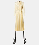 Balenciaga Bow-detail lace-up silk midi dress