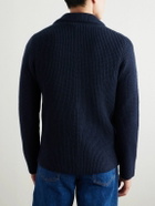 Rubinacci - Waffle-Knit Cashmere Cardigan - Blue