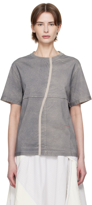 Photo: Eckhaus Latta Gray Lapped T-shirt