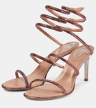 Rene Caovilla Cleo embellished satin sandals