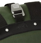 Brooks England - Pickwick Large Leather-Trimmed Coated Cotton-Canvas Backpack - Green
