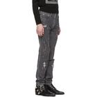 Givenchy Grey Destroyed Slim-Fit Jeans