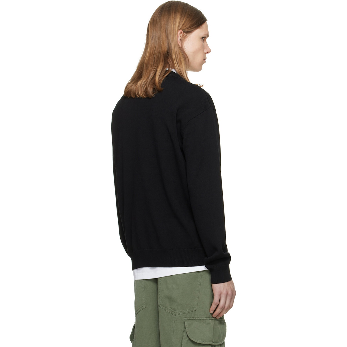 BALMAIN Black Vintage Embroidered Cotton Sweater