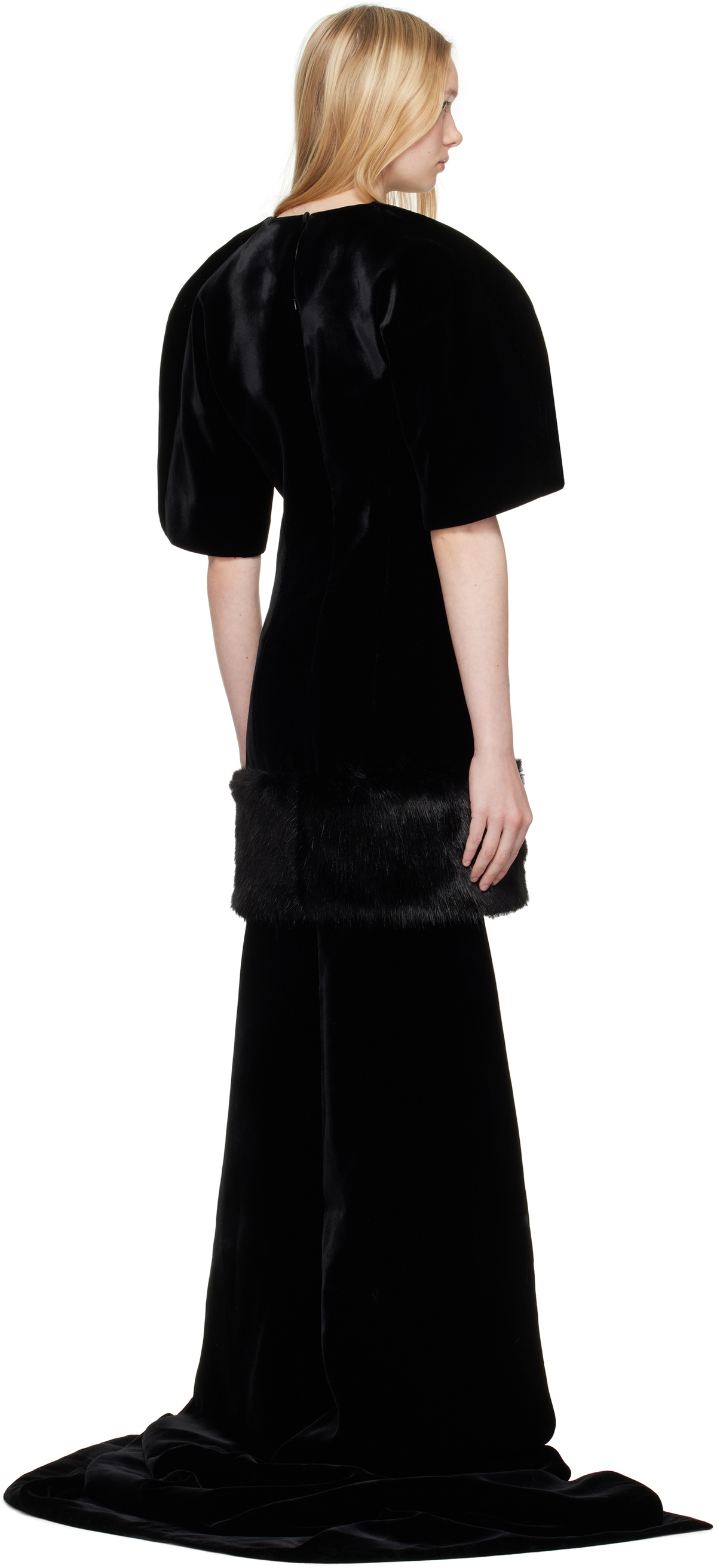 FIDAN NOVRUZOVA Black Enya Evening Minidress