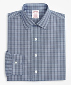 Brooks Brothers Men's Madison Relaxed-Fit Dress Shirt, Non-Iron Glen Plaid | Navy