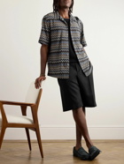 Missoni - Camp-Collar Crochet-Knit Cotton Shirt - Gray