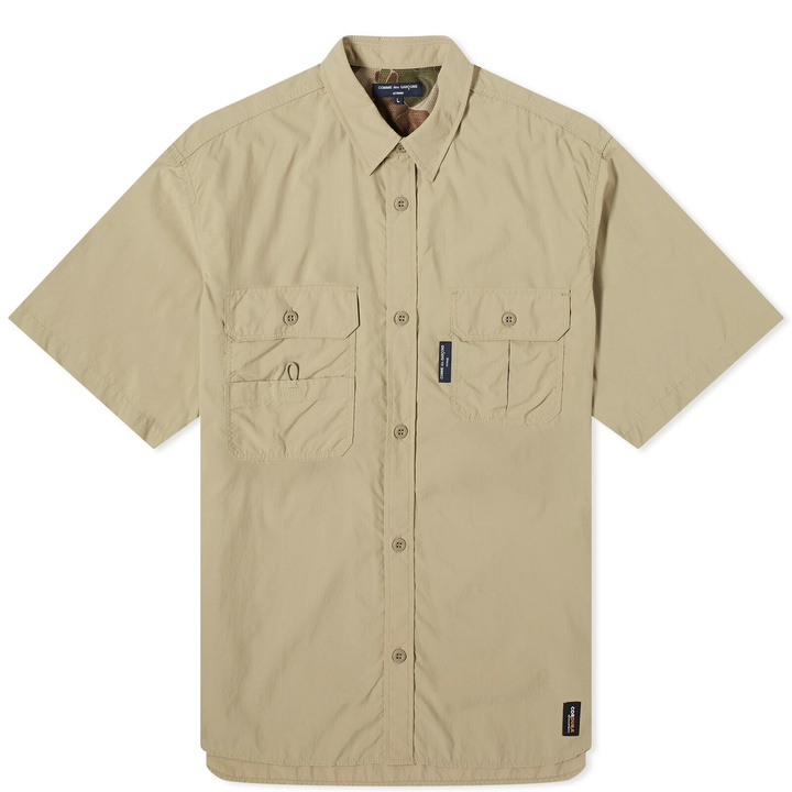 Photo: Comme des Garçons Homme Men's Nylon Double Pocket Short Sleeve Shi in Beige