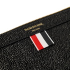 Thom Browne Men's Large Zip Laptop Holder in Black Pebble Grain