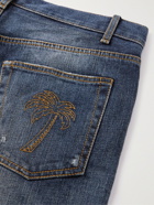 Palm Angels - Straight-Leg Distressed Jeans - Blue