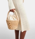 Ruslan Baginskiy Hay rattan-trimmed straw basket bag