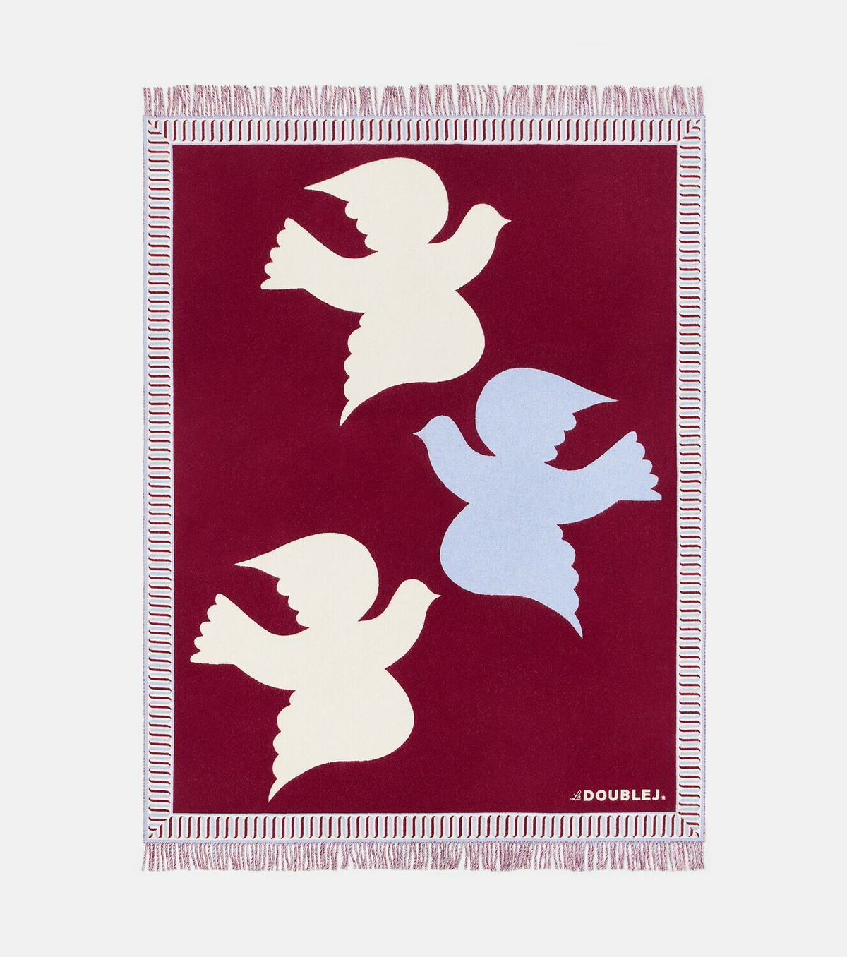 La DoubleJ Dove wool and cashmere blanket