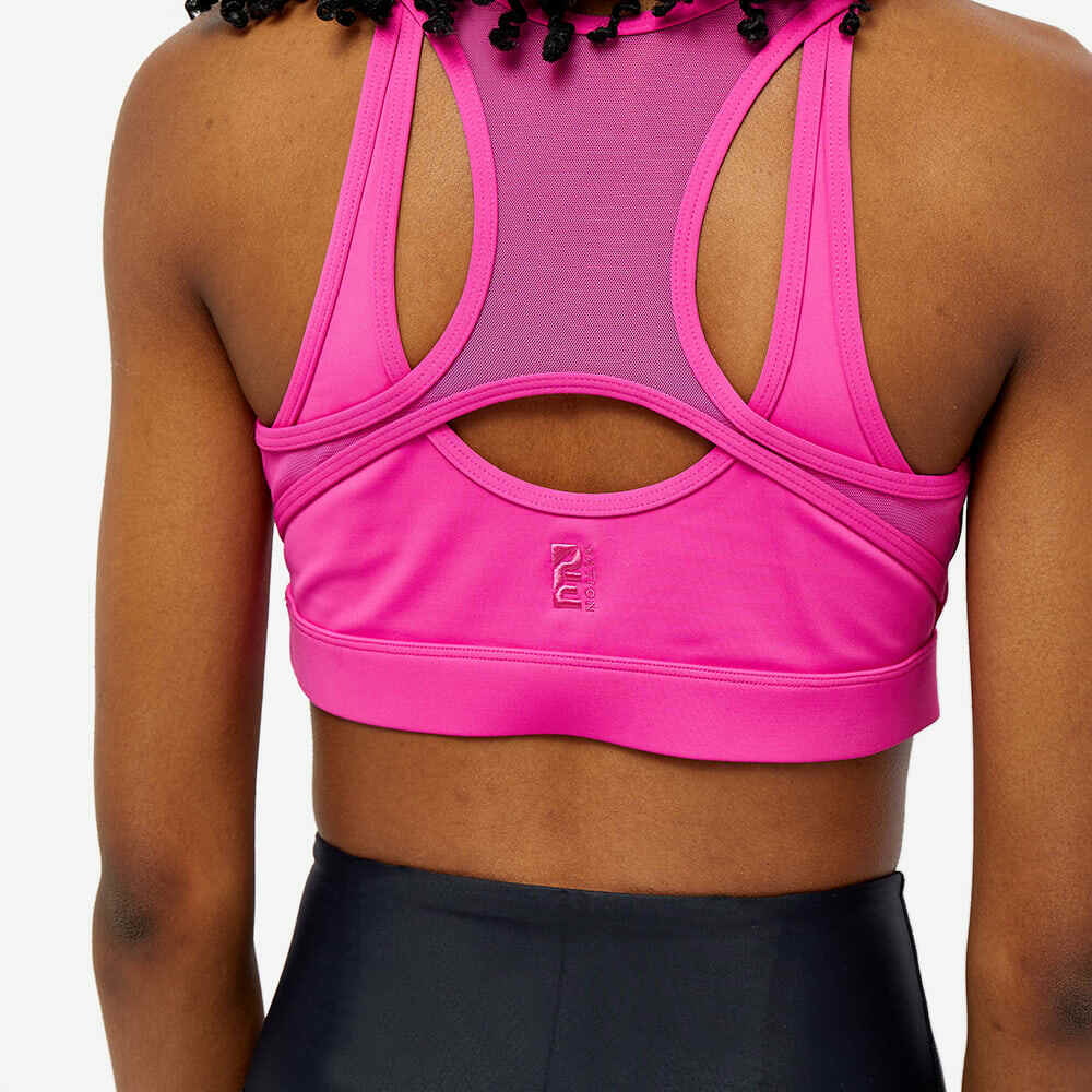 P.E Nation Women's Rudimental Sports Bra in Raspberry Rose P.E Nation