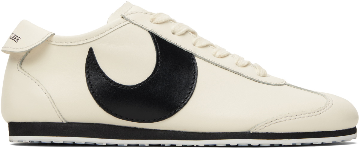 Marine Serre Off-White Matte Leather MS Astra Sneakers
