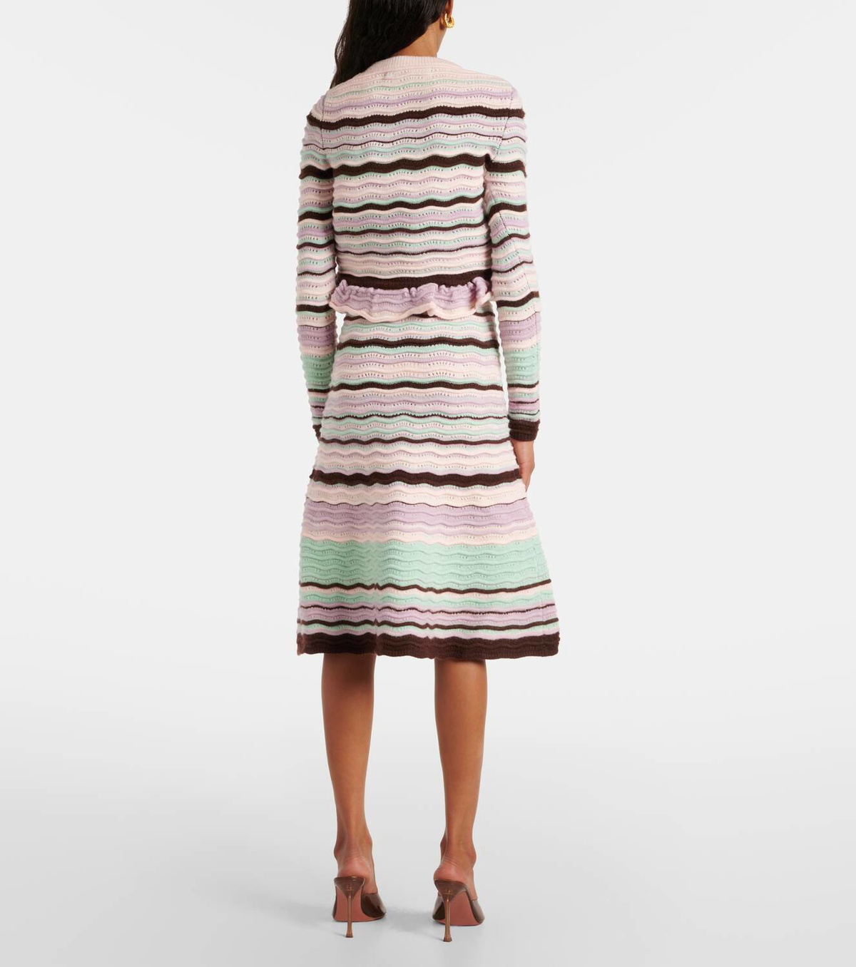 Susan Fang Striped midi skirt