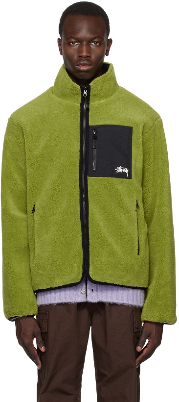 Photo: Stüssy Green Zip Reversible Jacket