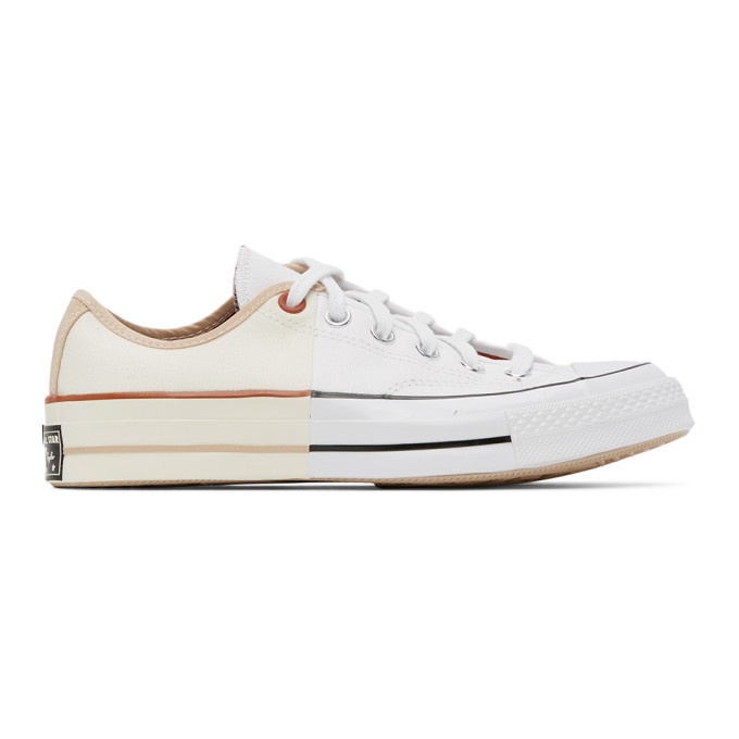 Photo: Converse White and Off-White Reconstructed Chuck 70 Low Sneakers