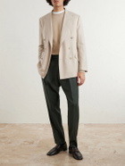 Ralph Lauren Purple label - Double-Breasted Wool-Flannel Blazer - Neutrals