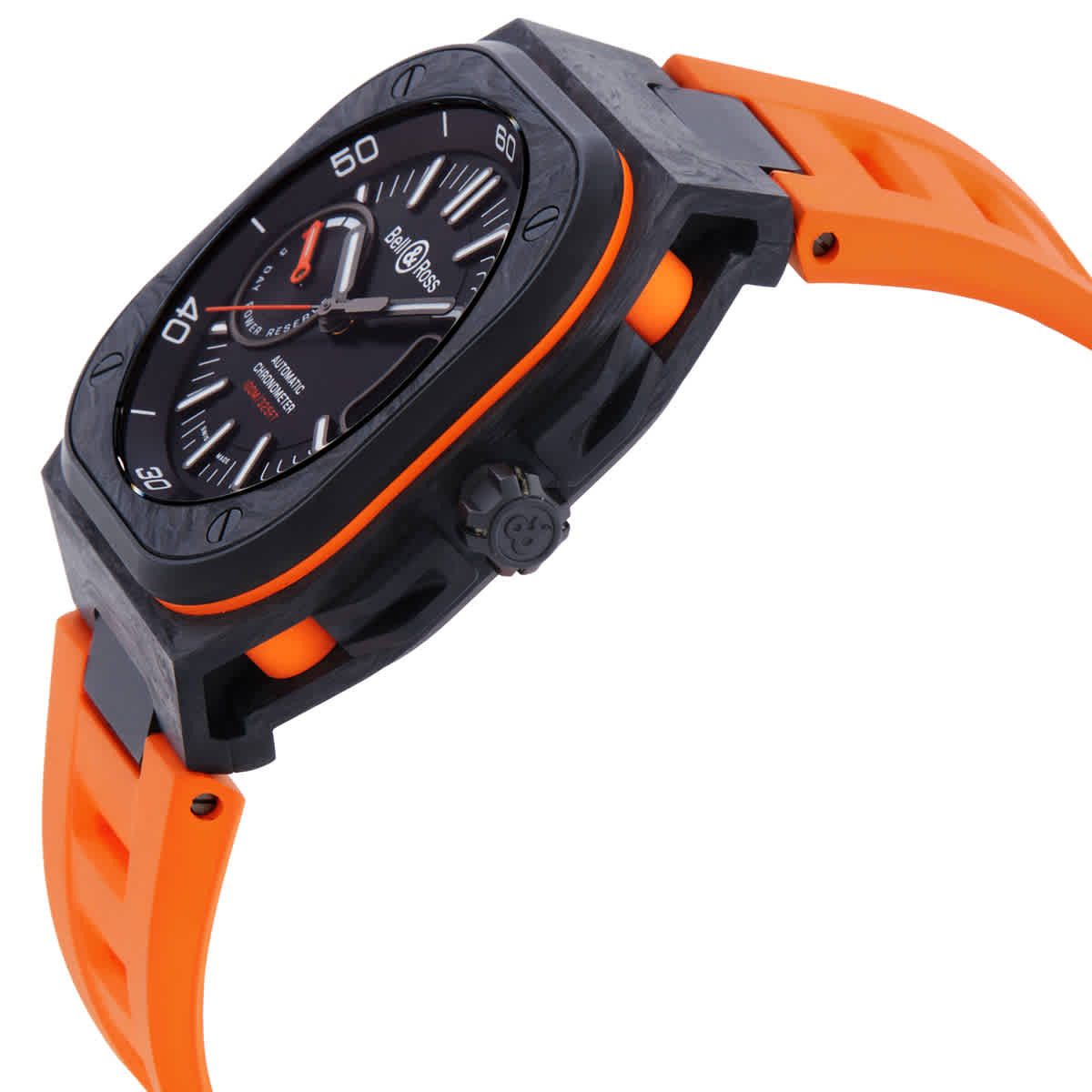 Bell & Ross BR-X5 Carbon Orange Automatic Mens Watch BRX5R-BO-TC/SRB