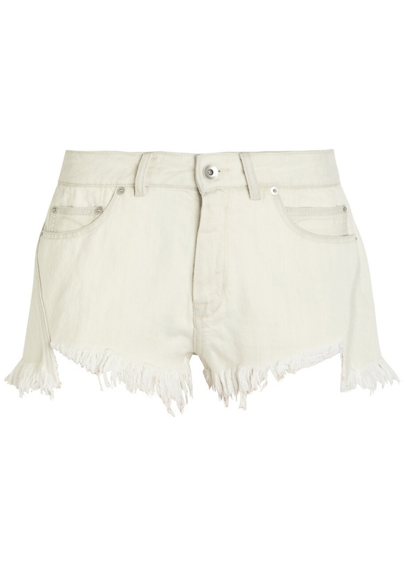 Photo: Rick Owens Distressed Denim Shorts Pearl