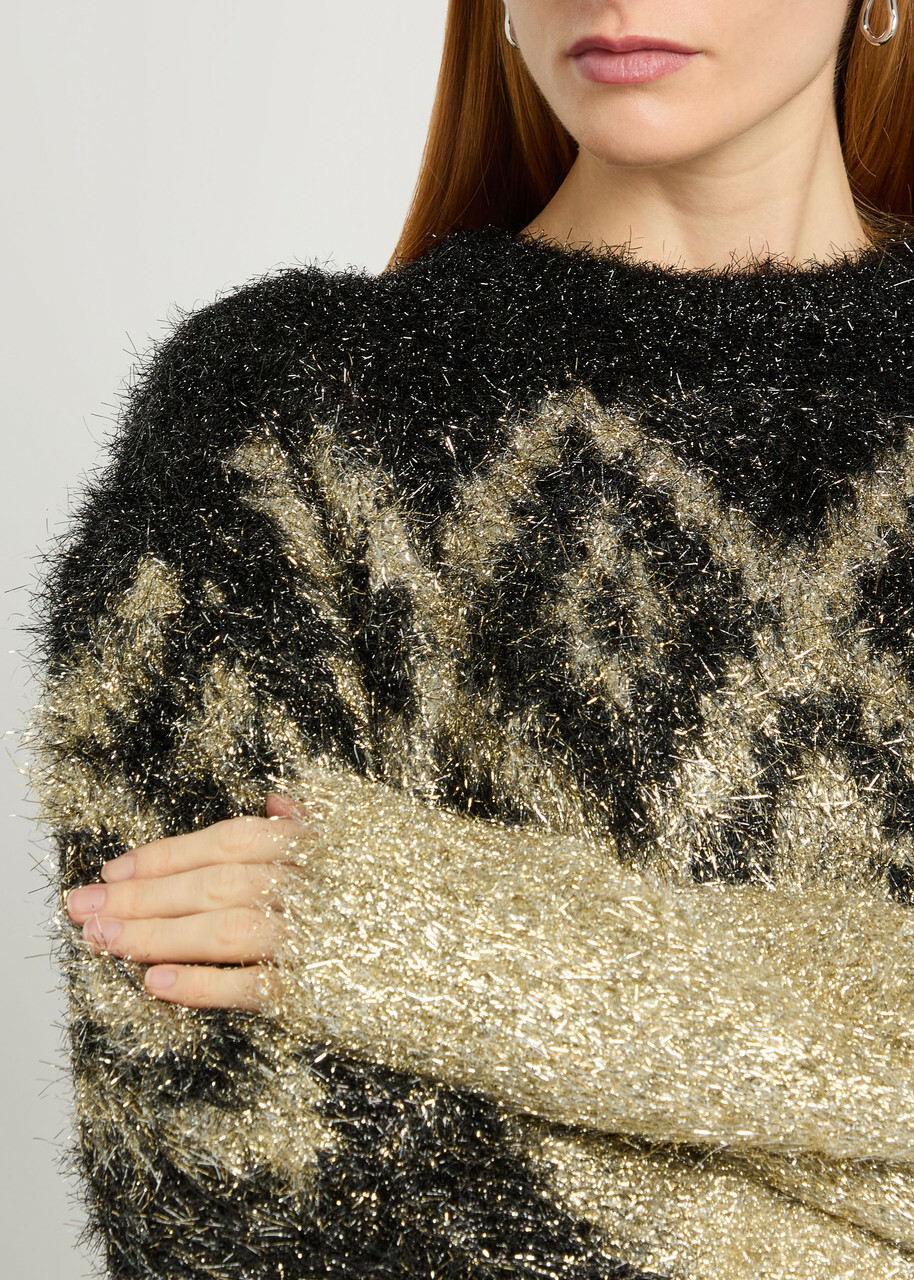 Acne Studios Metallic Thread Jumper Black