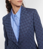 Gucci GG linen and cotton jacquard blazer