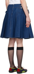 Chopova Lowena Navy Biggity Denim Miniskirt