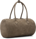 Loulou de Saison Taupe CLAUS Cylindric Leather Bag