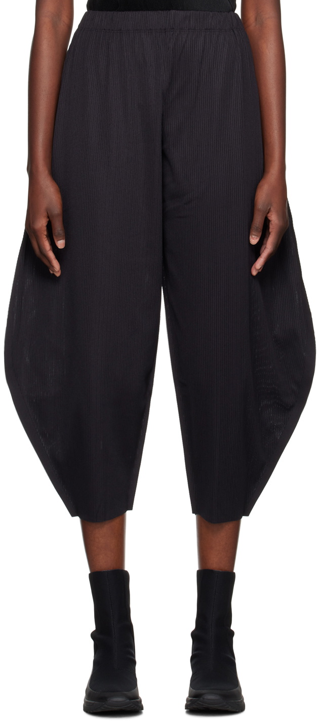 Pleats Please Issey Miyake Black A-Poc Trousers Pleats Please