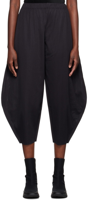 Photo: Pleats Please Issey Miyake Black A-Poc Trousers