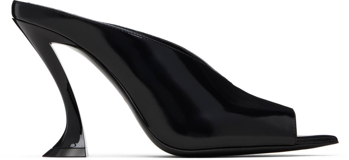 Lanvin Black Mule Heeled Sandals