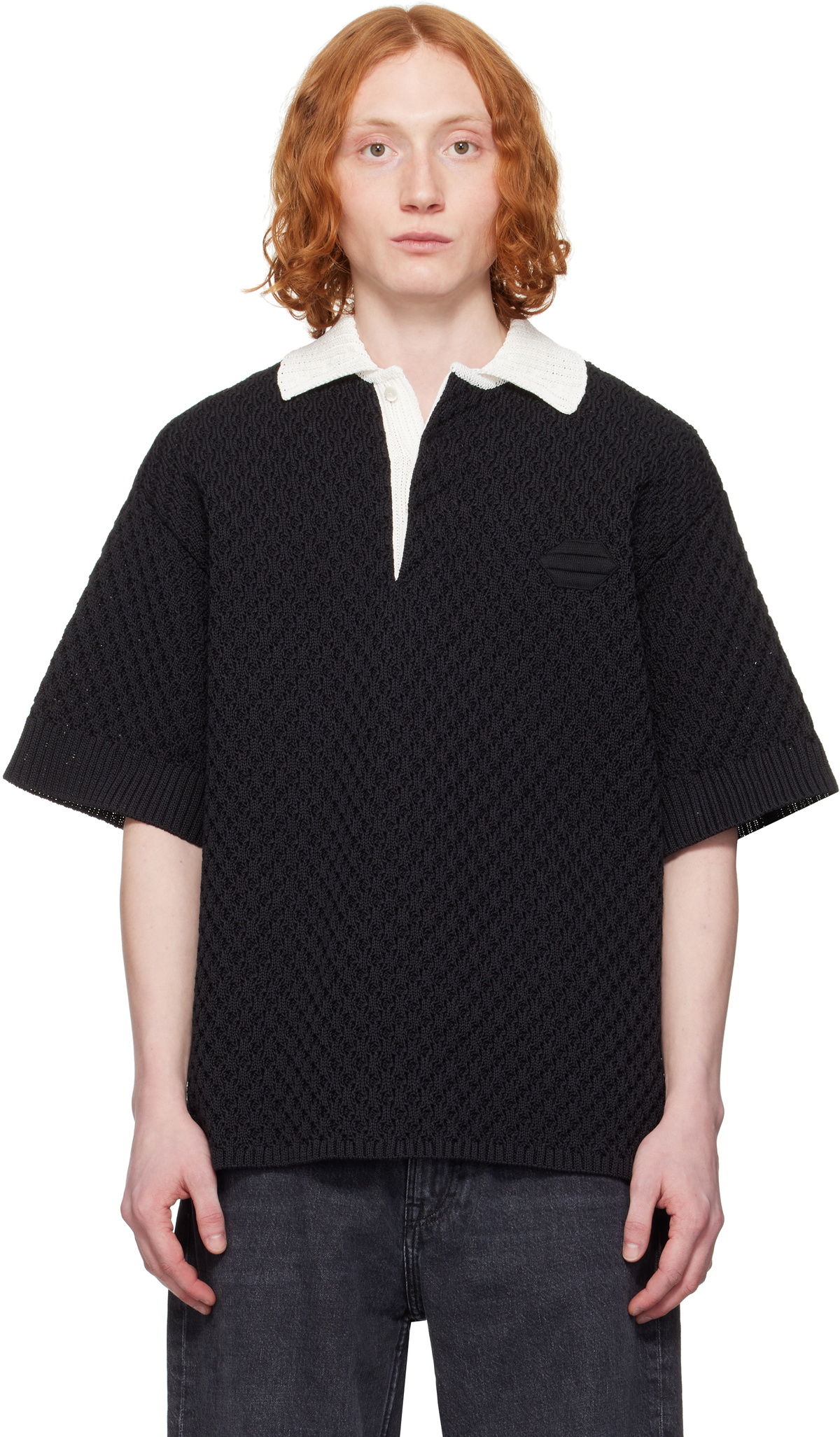 OUAT Black Meta Polo