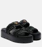 Prada Matelassé leather platform sandals